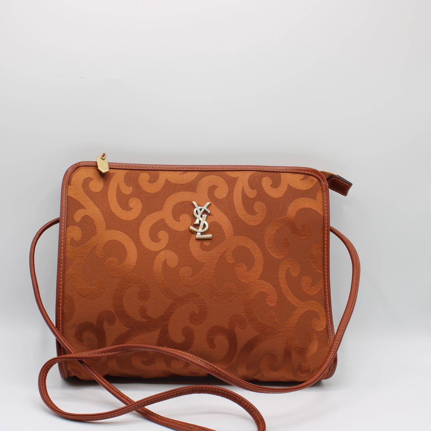 Yves Saint Laurent Orange YSL Mascarade Canvas Crossbody Bag