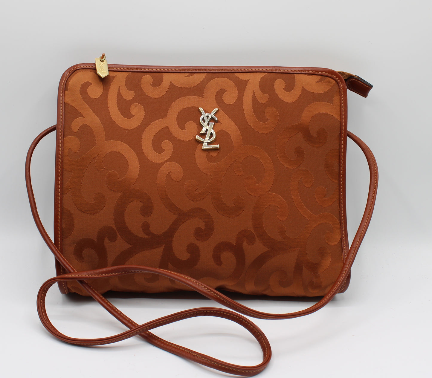 Yves Saint Laurent Orange YSL Mascarade Canvas Crossbody Bag