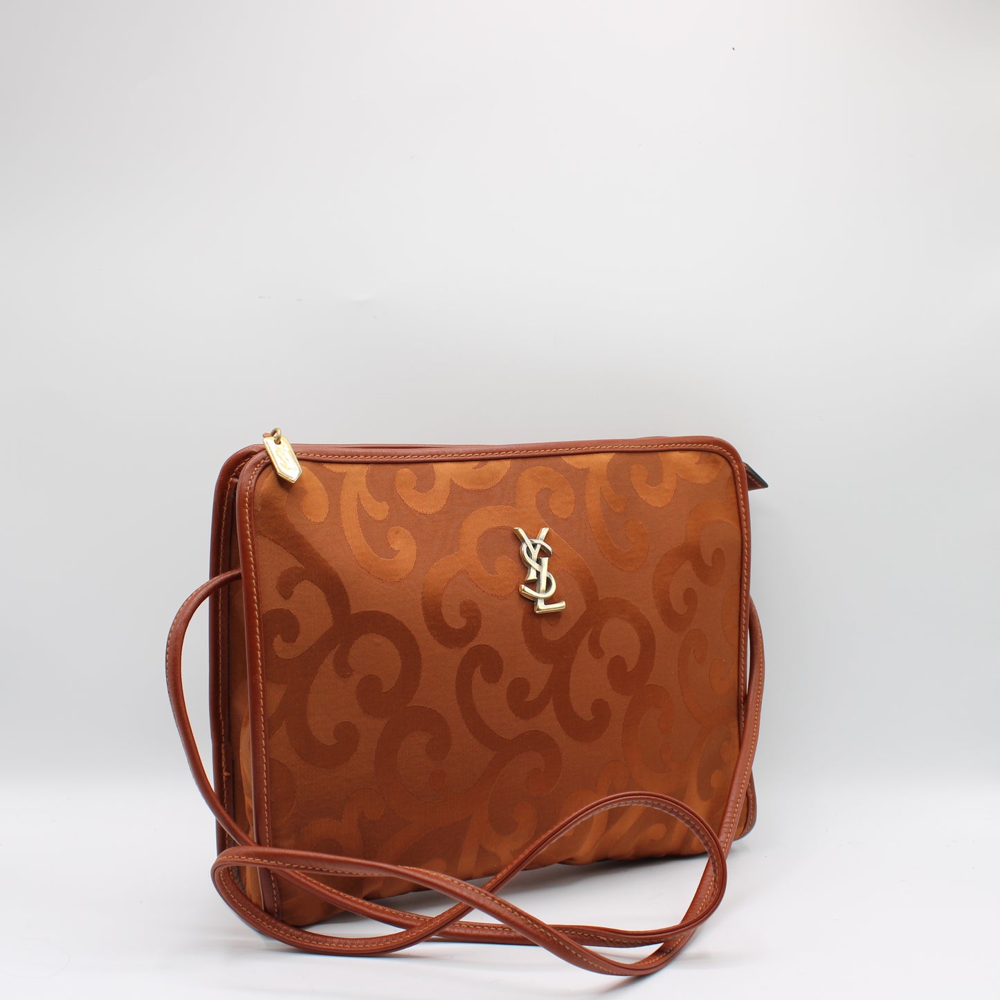 Yves Saint Laurent Orange YSL Mascarade Canvas Crossbody Bag