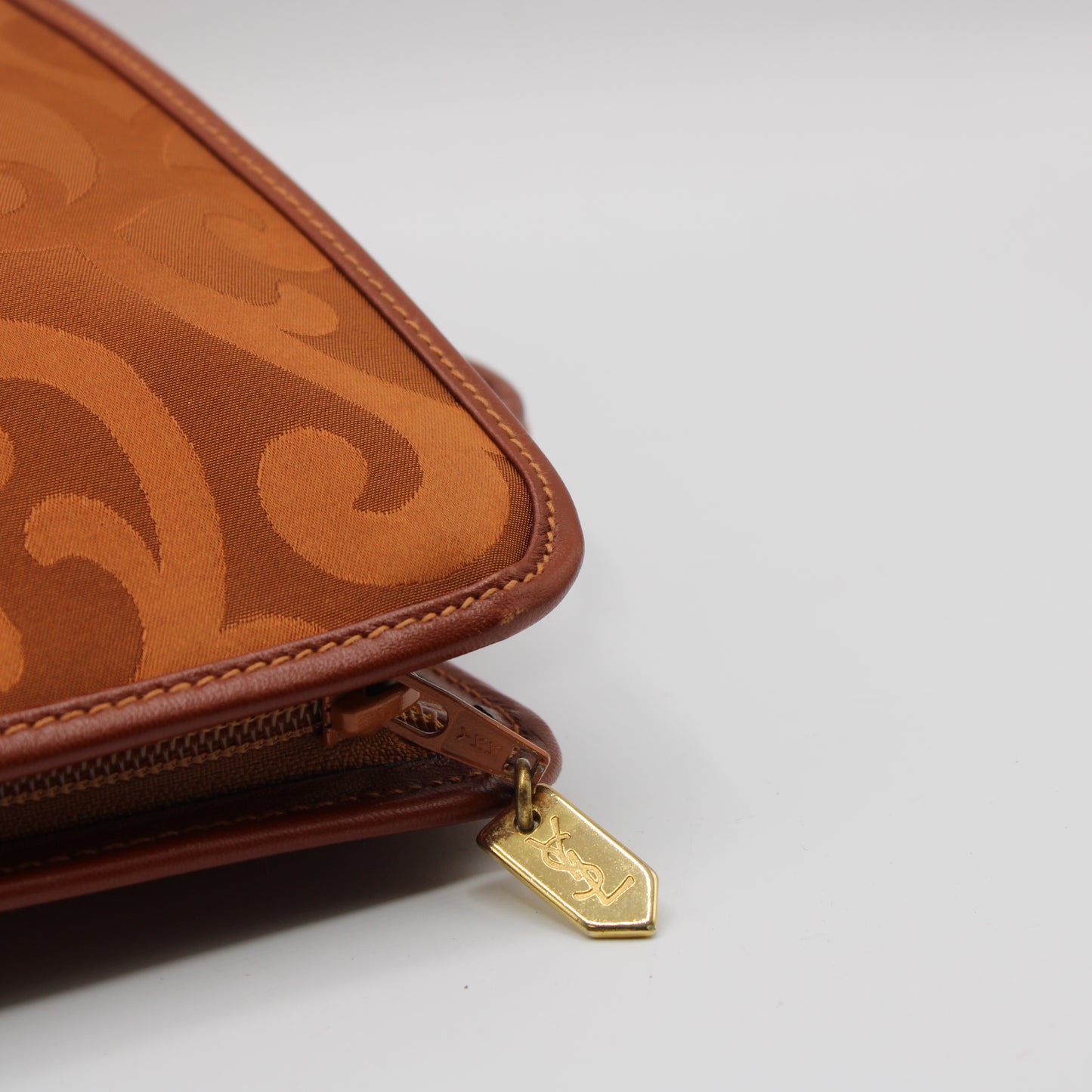 Yves Saint Laurent Orange YSL Mascarade Canvas Crossbody Bag