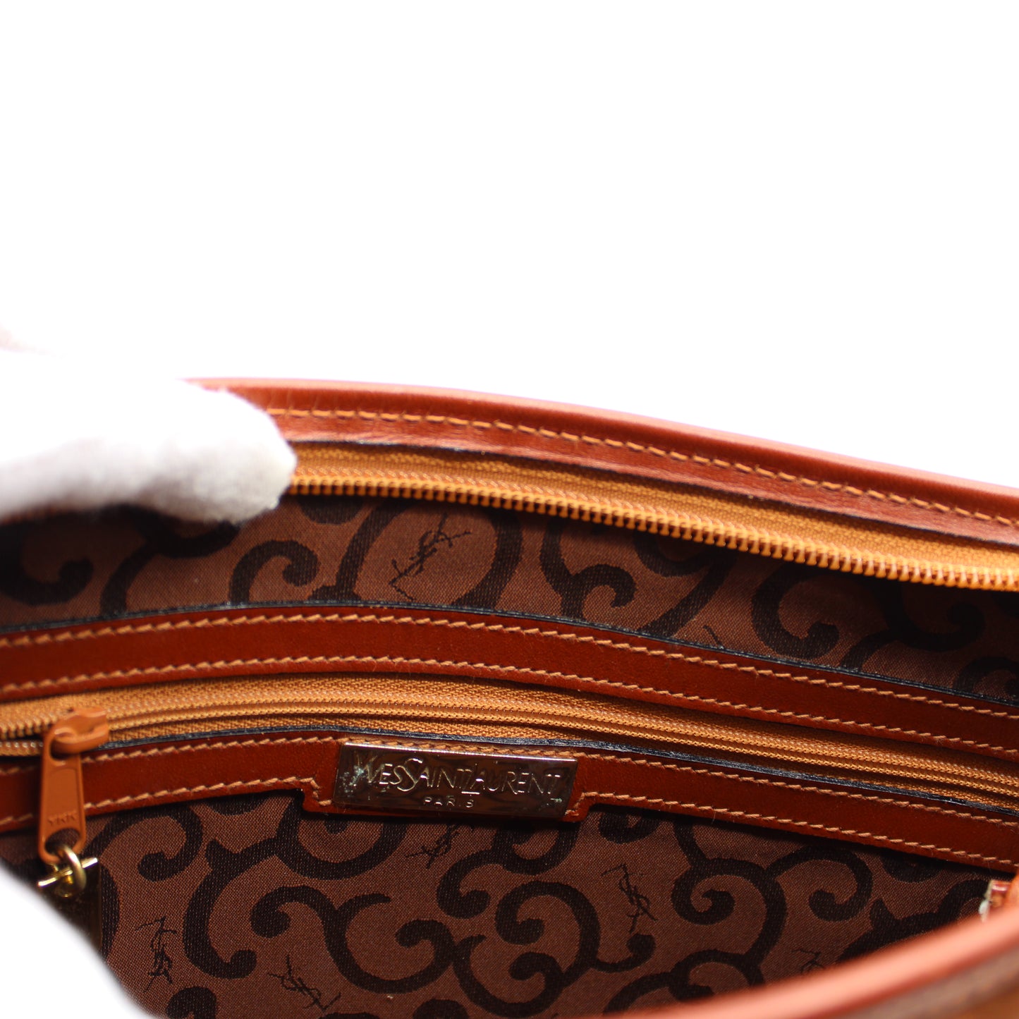 Yves Saint Laurent Orange YSL Mascarade Canvas Crossbody Bag