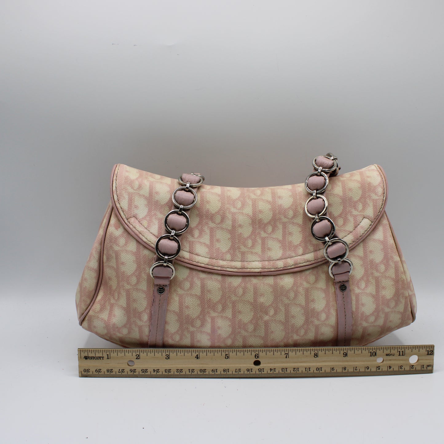 Christian Dior Pink Trotter Canvas Romantique Bow Flap Bag