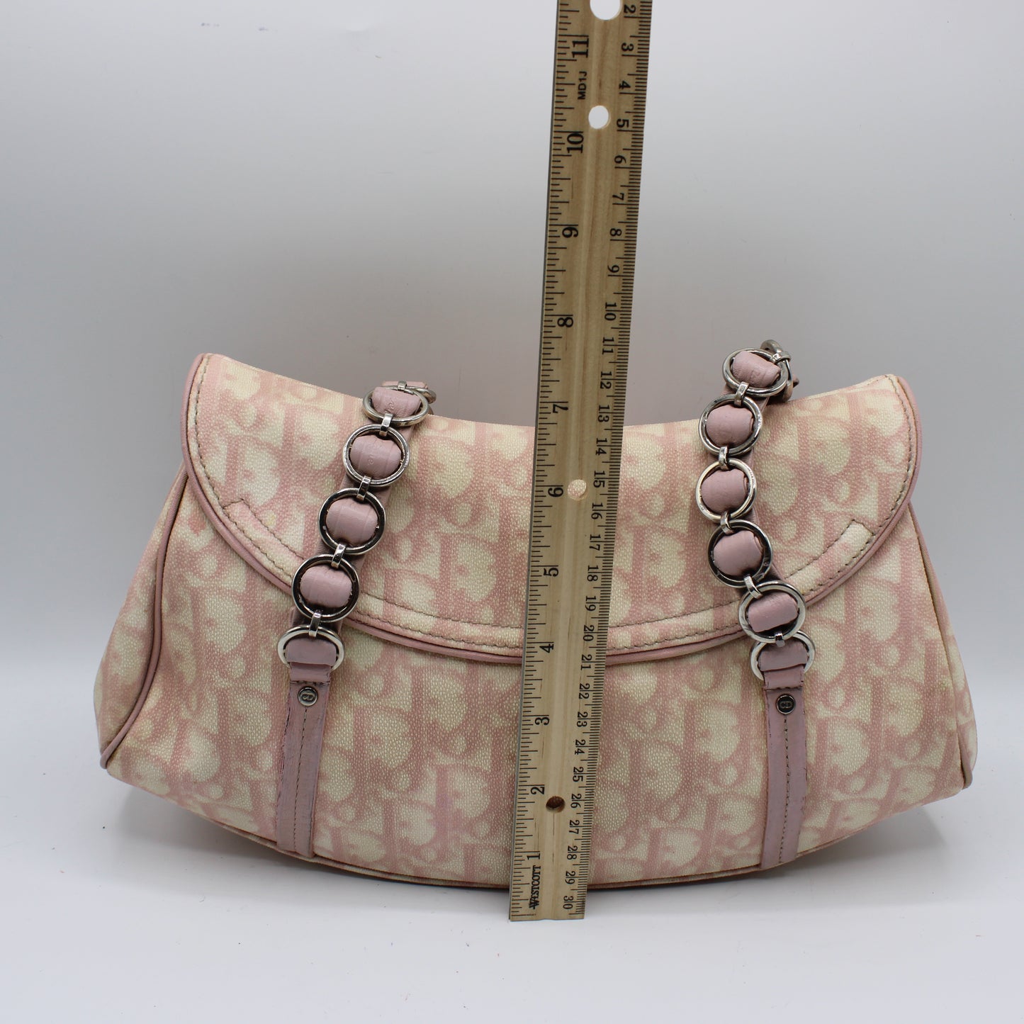 Christian Dior Pink Trotter Canvas Romantique Bow Flap Bag