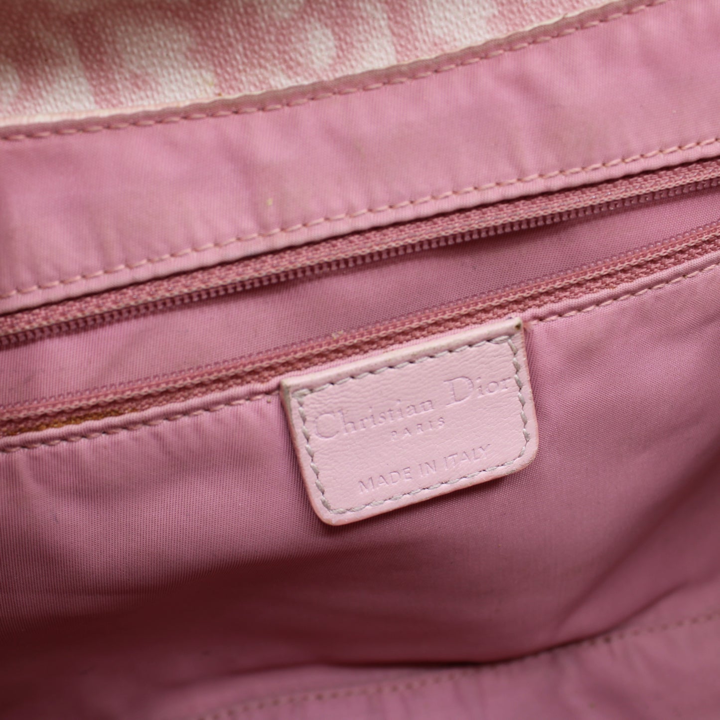 Christian Dior Pink Trotter Canvas Romantique Bow Flap Bag