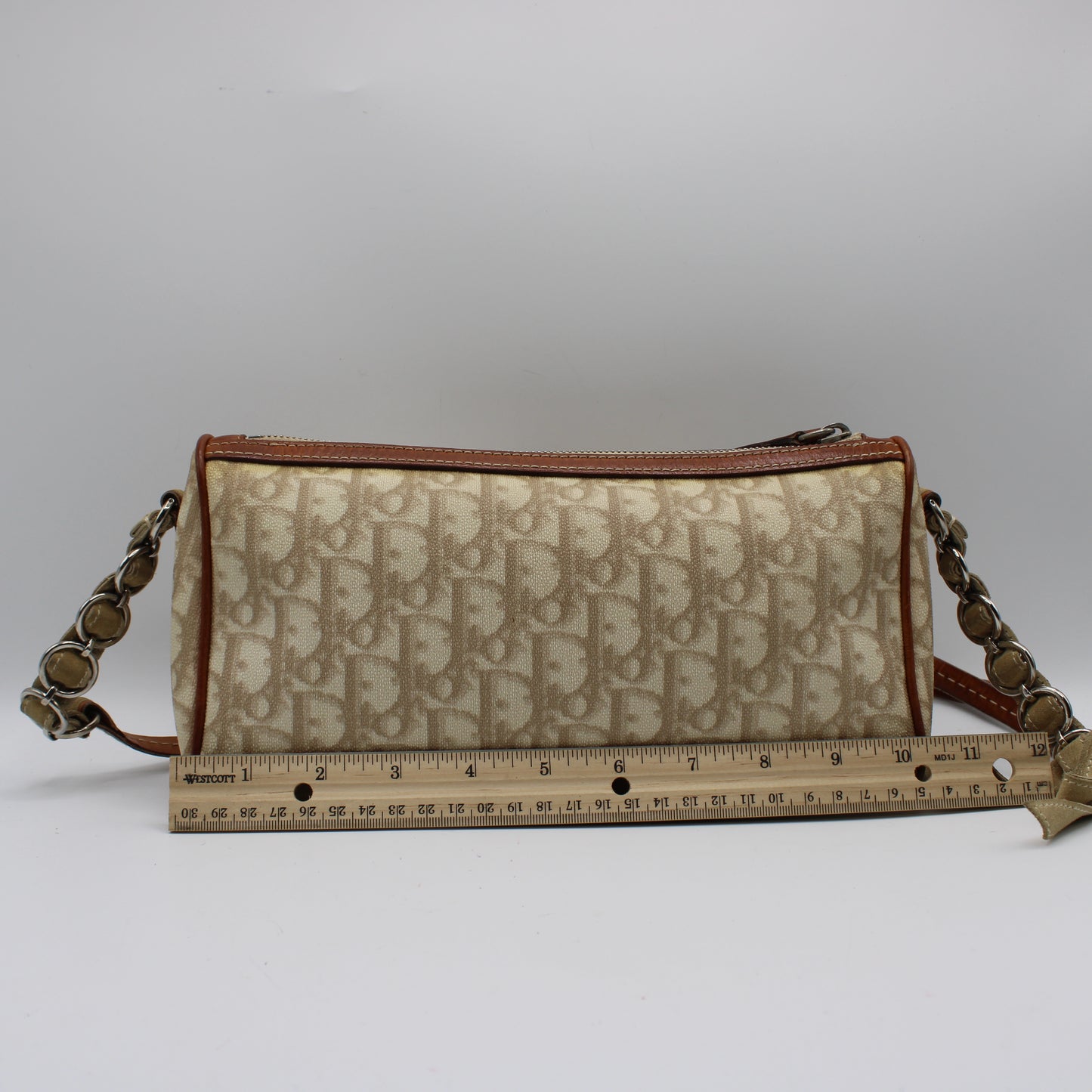 Christian Dior Beige Romantique Heart Charm Shoulder Crossbody Bag