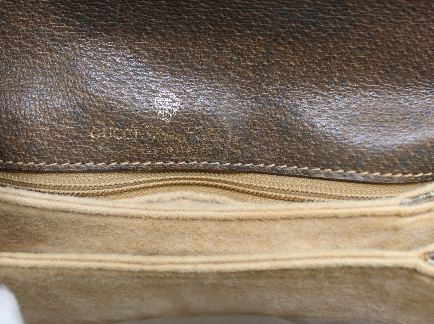 Gucci Brown GG Canvas Leather Horsebit Flap Crossbody Bag