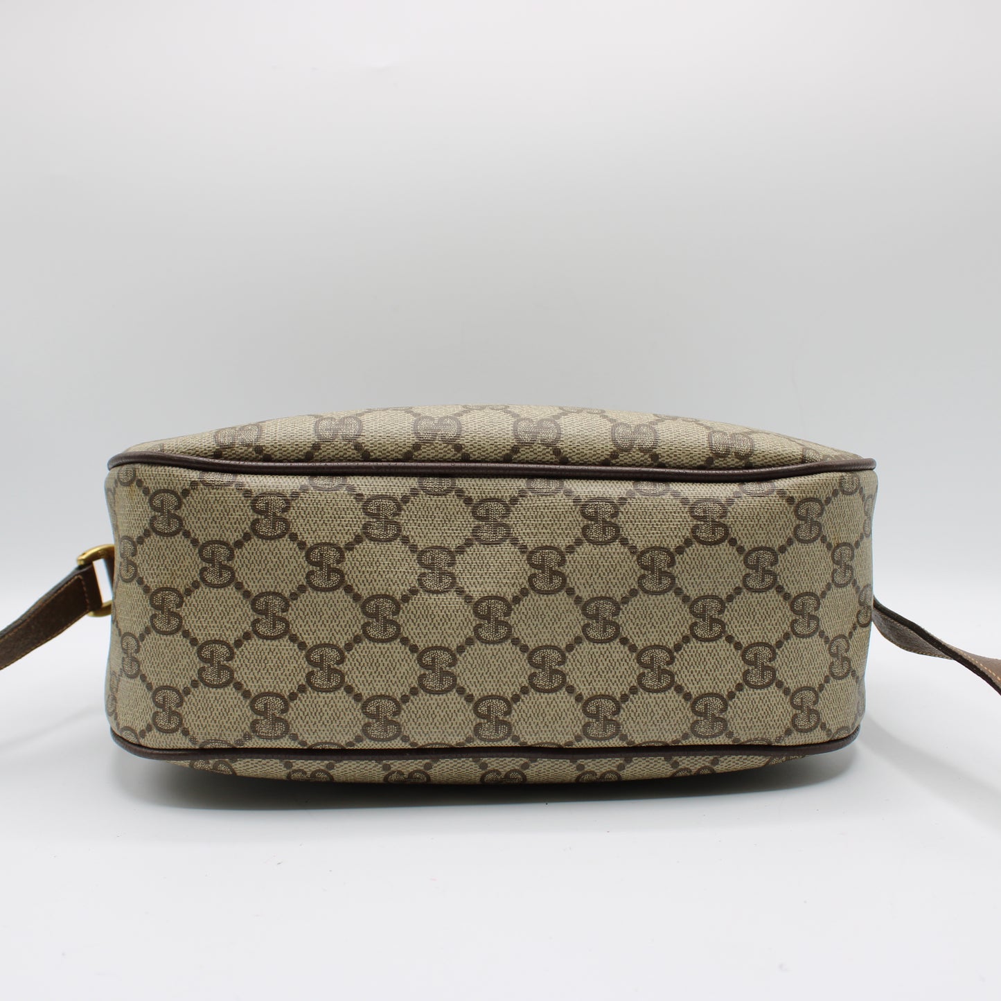 Gucci Brown GG Supreme Canvas Ophidia Leather Crossbody Bag