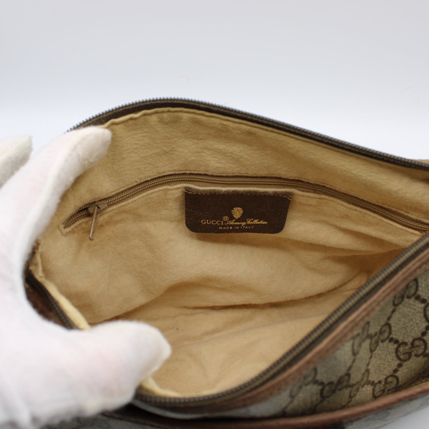 Gucci Brown GG Supreme Canvas Ophidia Leather Crossbody Bag