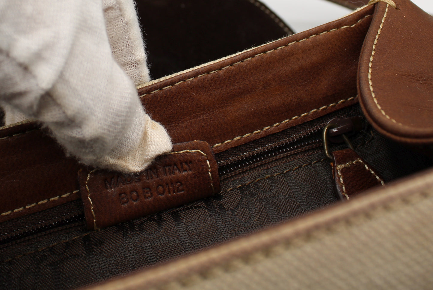 Christian Dior Beige Brown Canvas Leather Double Saddle Bag