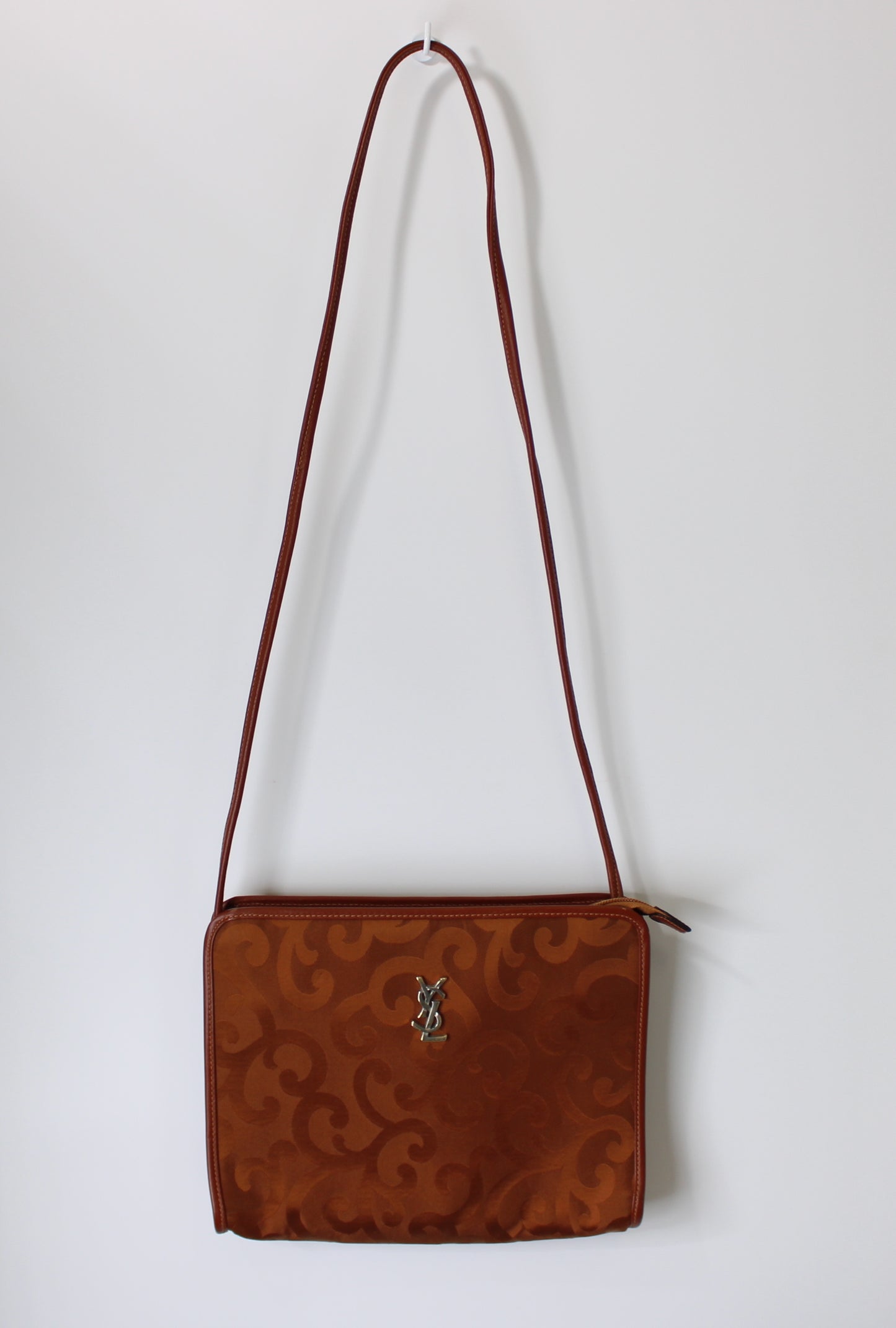 Yves Saint Laurent Orange YSL Mascarade Canvas Crossbody Bag