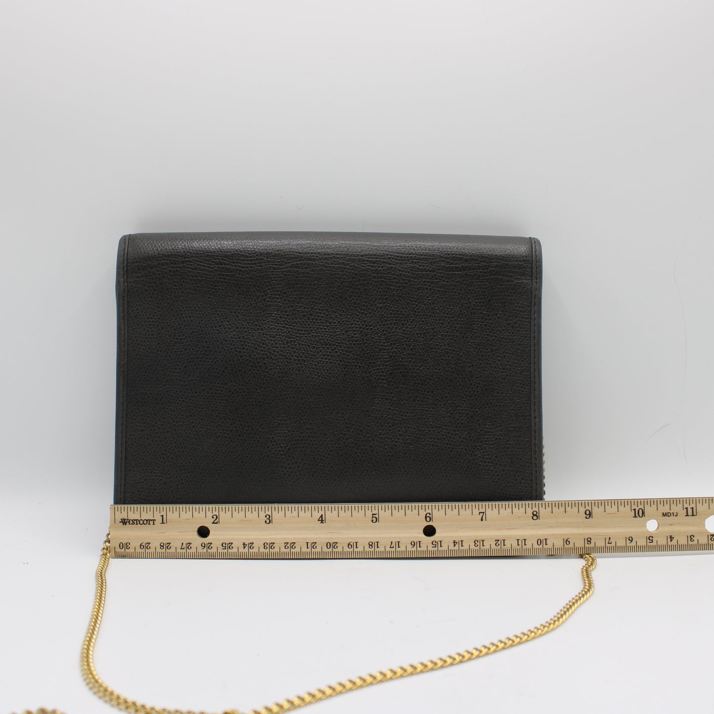 Christian Dior Gray Textured Leather Flap Crossbody Bag