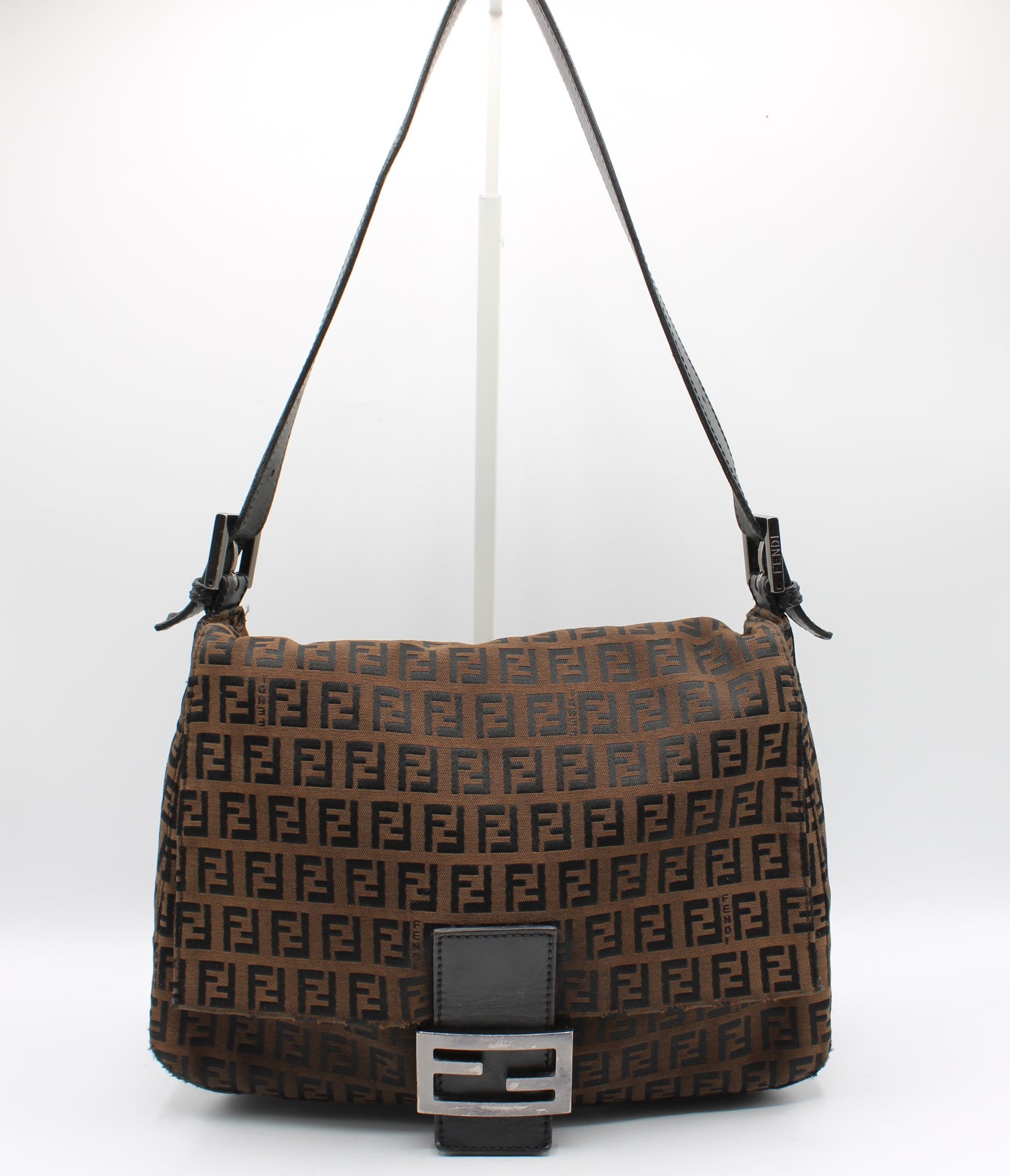 Fendi Brown Zucca Canvas Mama Baguette Shoulder Bag