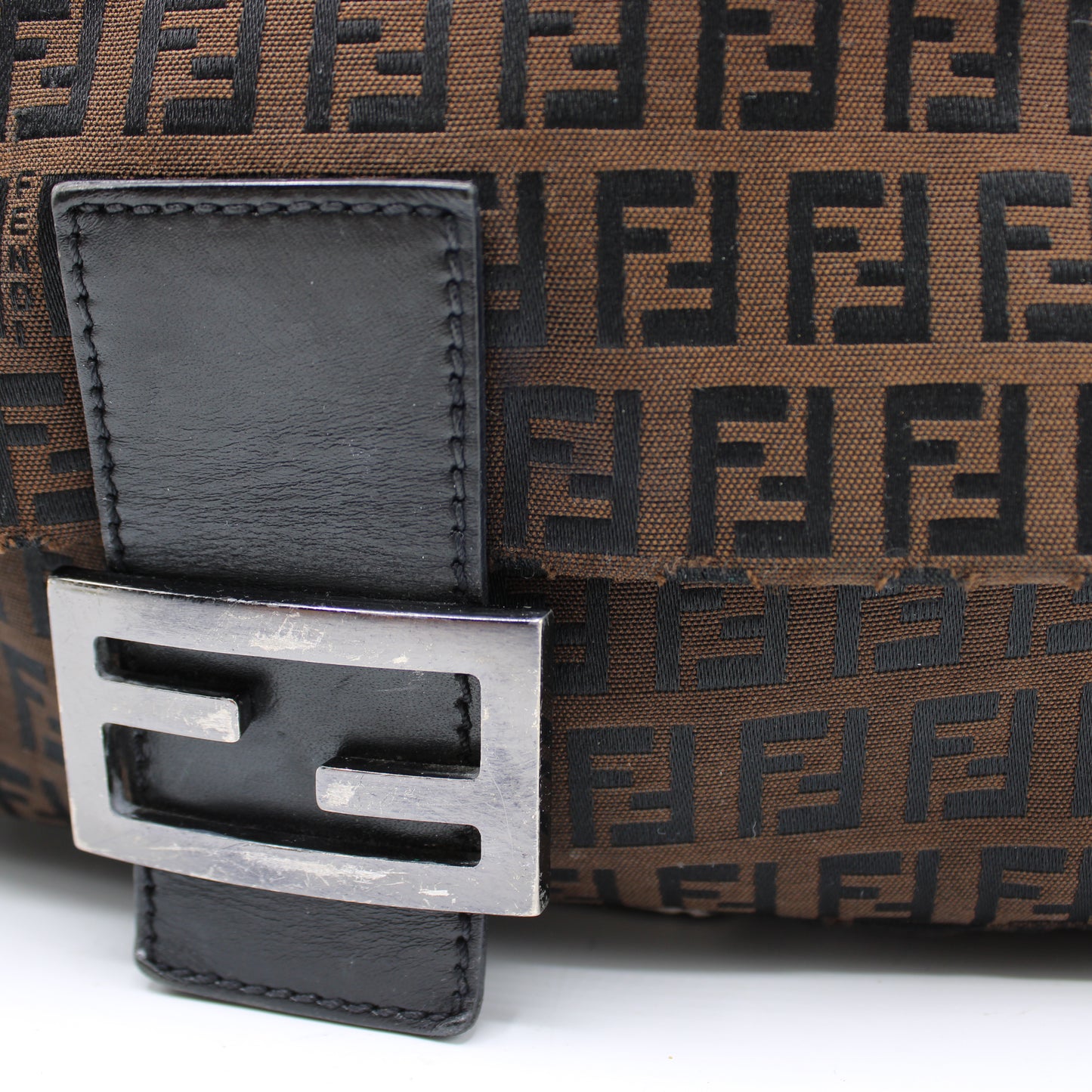 Fendi Brown Zucca Canvas Mama Baguette Shoulder Bag