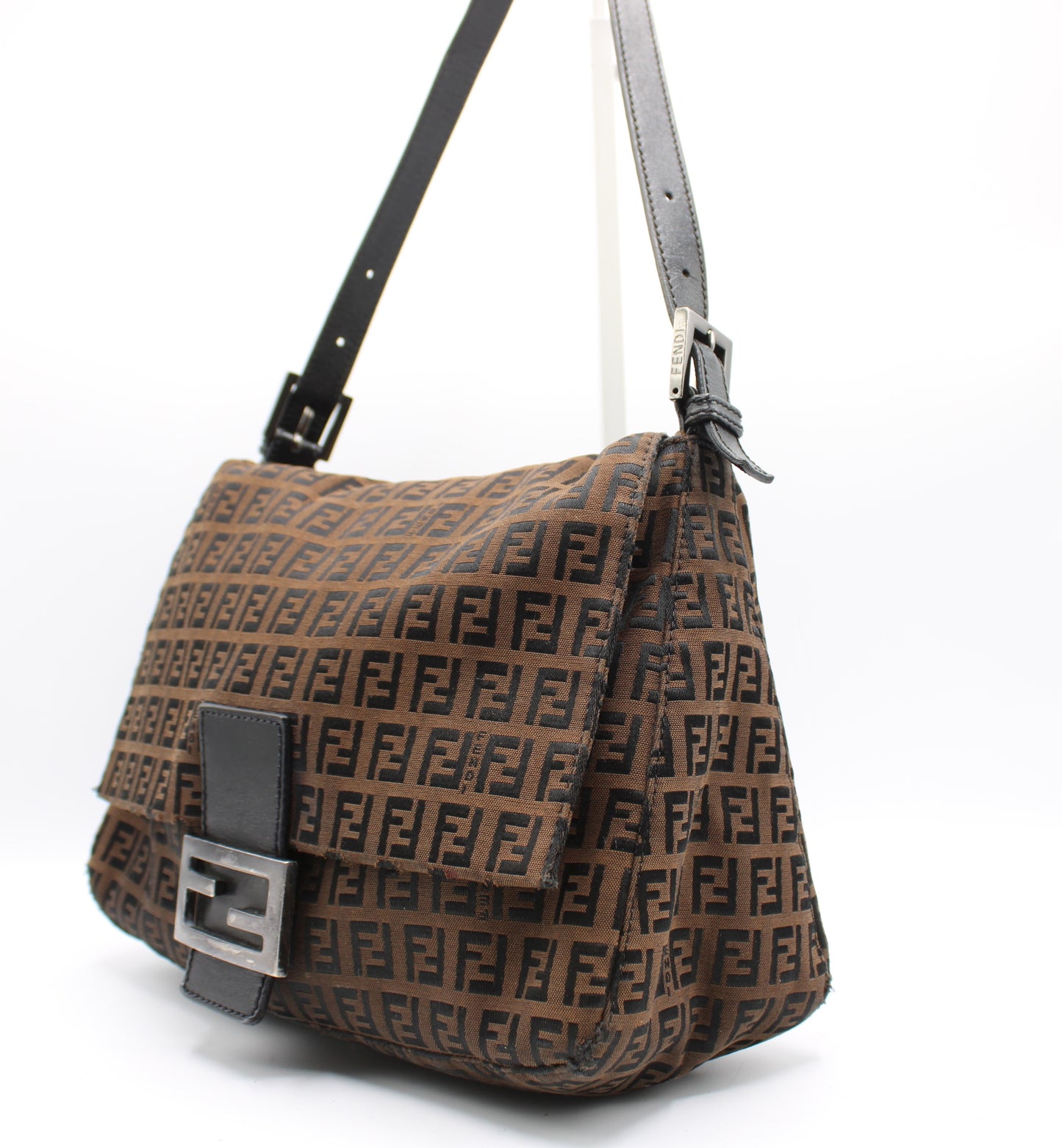 Fendi Brown Zucca Canvas Mama Baguette Shoulder Bag