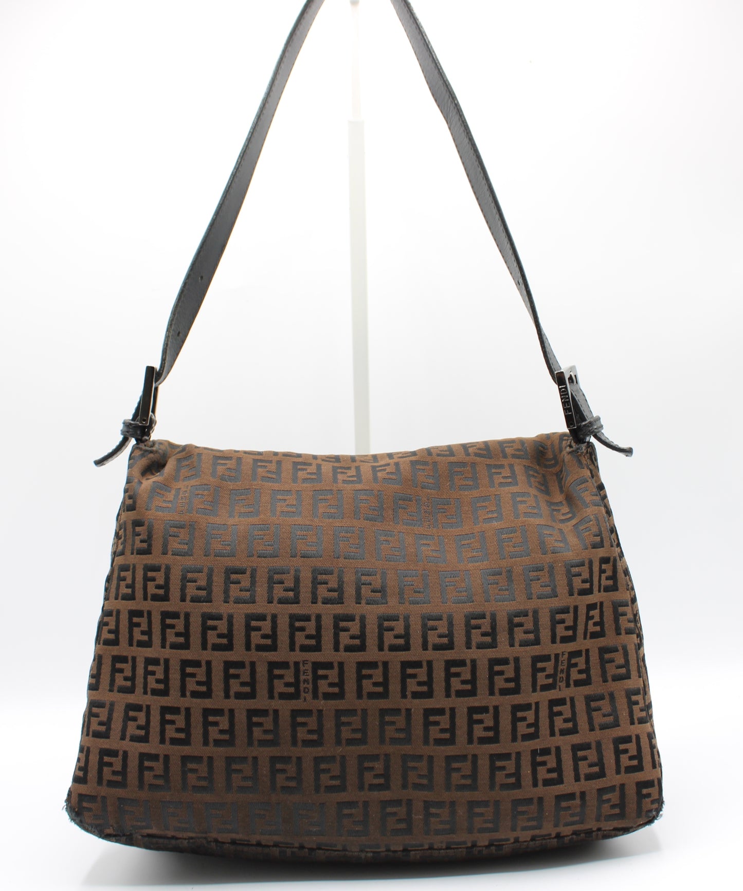 Fendi Brown Zucca Canvas Mama Baguette Shoulder Bag