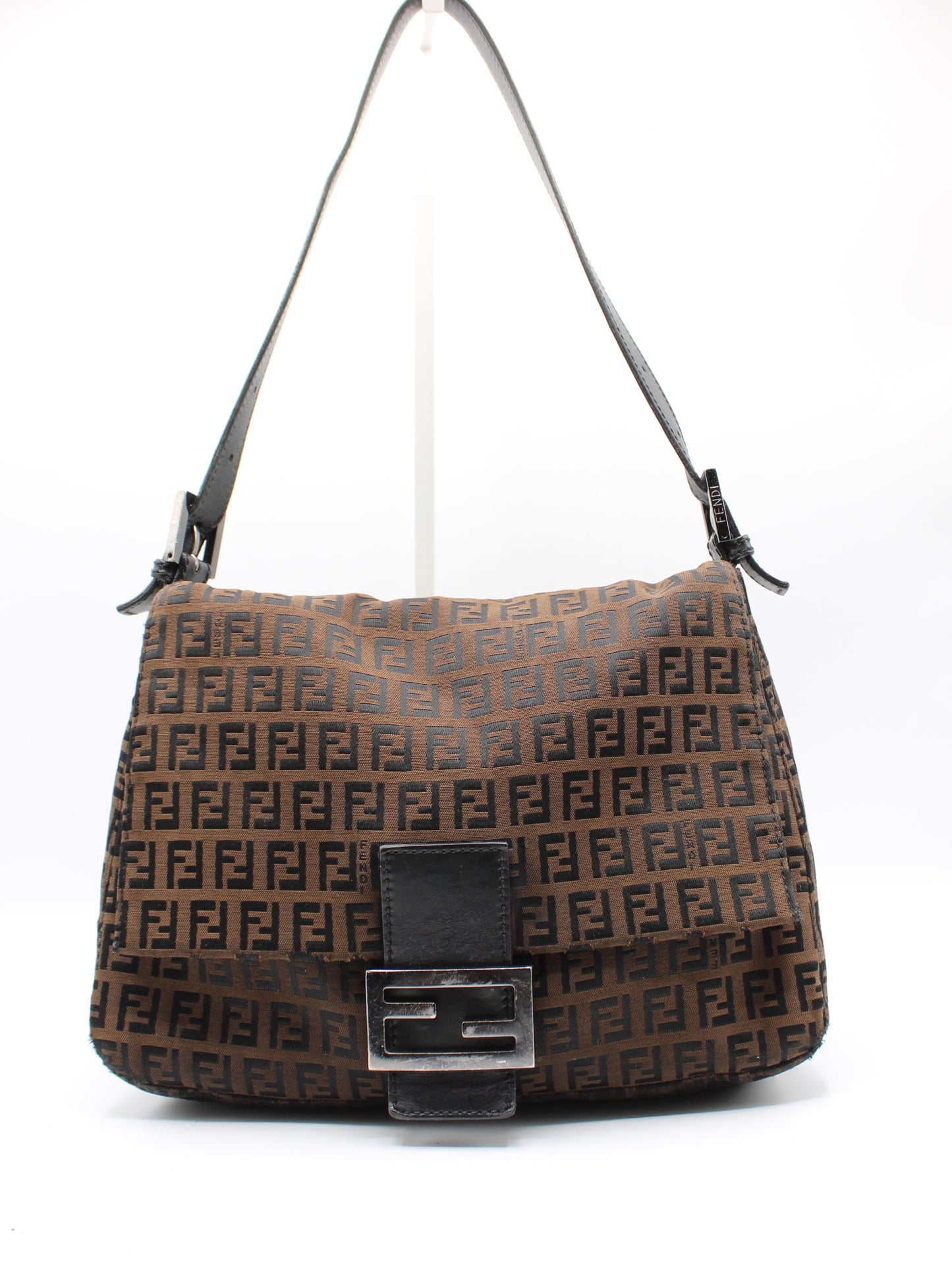 Fendi Brown Zucca Canvas Mama Baguette Shoulder Bag