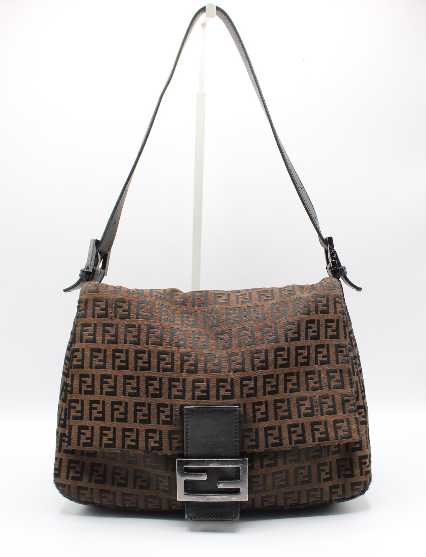 Fendi Brown Zucca Canvas Mama Baguette Shoulder Bag