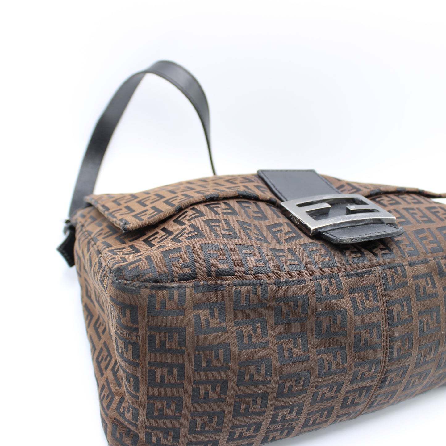 Fendi Brown Zucca Canvas Mama Baguette Shoulder Bag