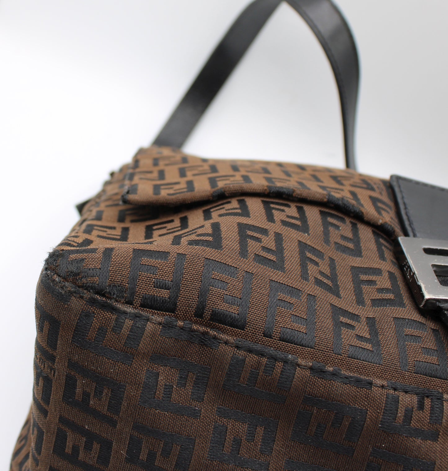 Fendi Brown Zucca Canvas Mama Baguette Shoulder Bag