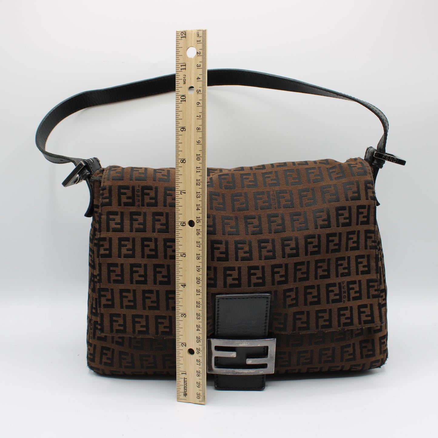 Fendi Brown Zucca Canvas Mama Baguette Shoulder Bag