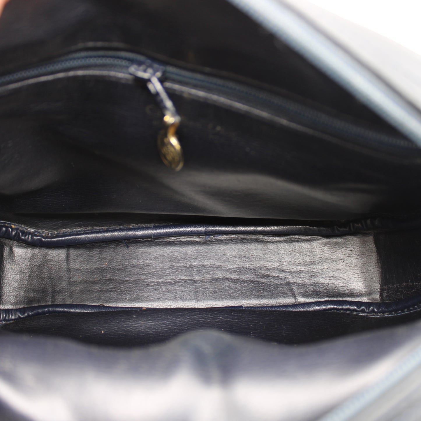 Christian Dior Black Leather CD Logo Crossbody Bag