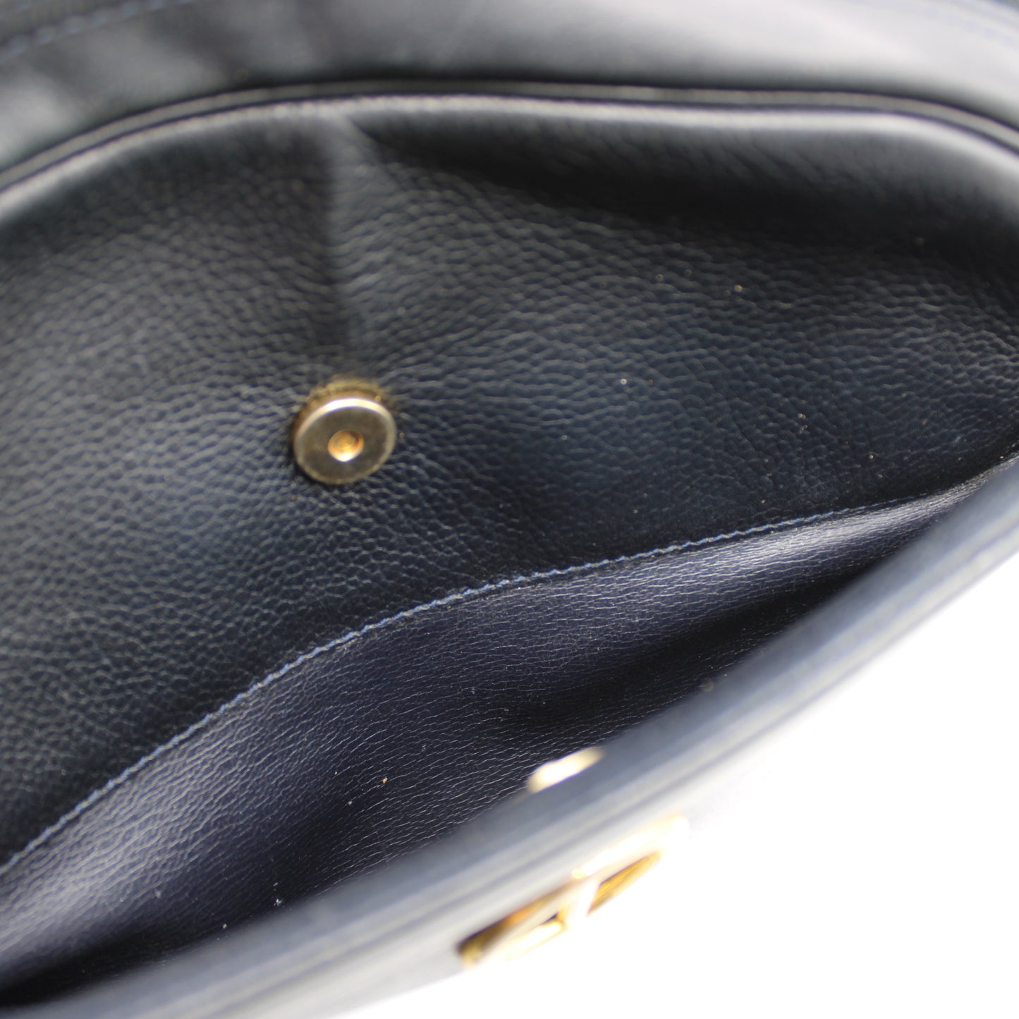 Christian Dior Black Leather CD Logo Crossbody Bag