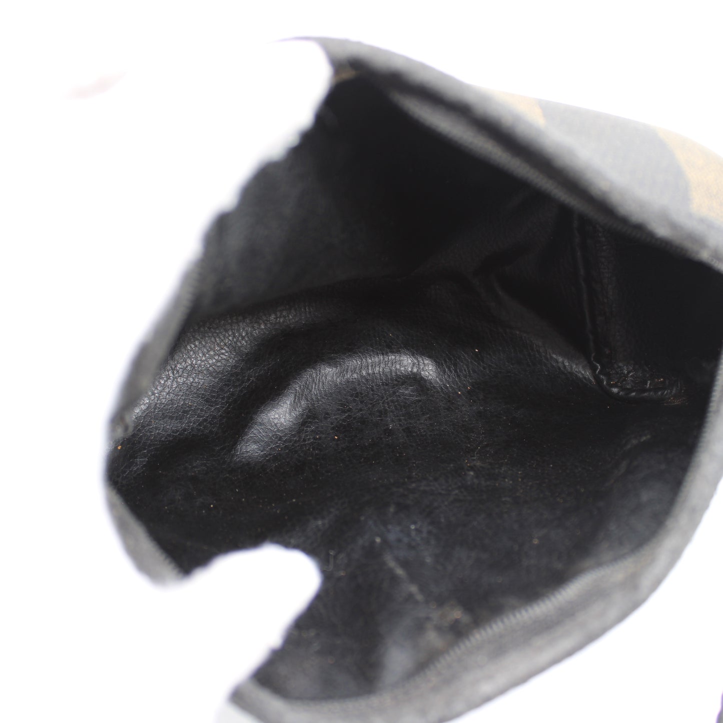 Fendi Brown Canvas Pequin Striped Crossbody Bag