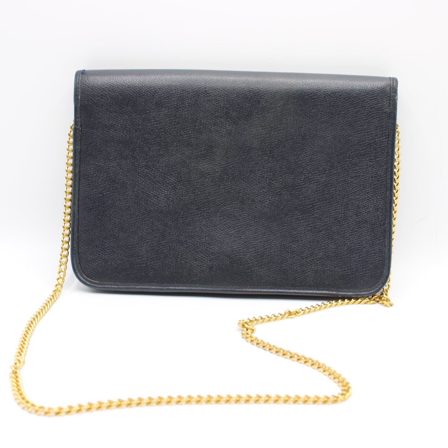 Christian Dior Black Textured Leather Chain Crossbody Bag