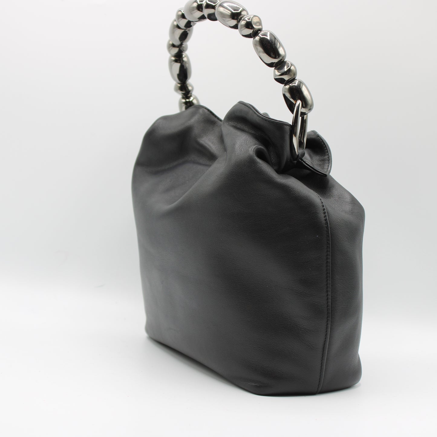 Christian Dior Black Lambskin Malice Bucket Handbag