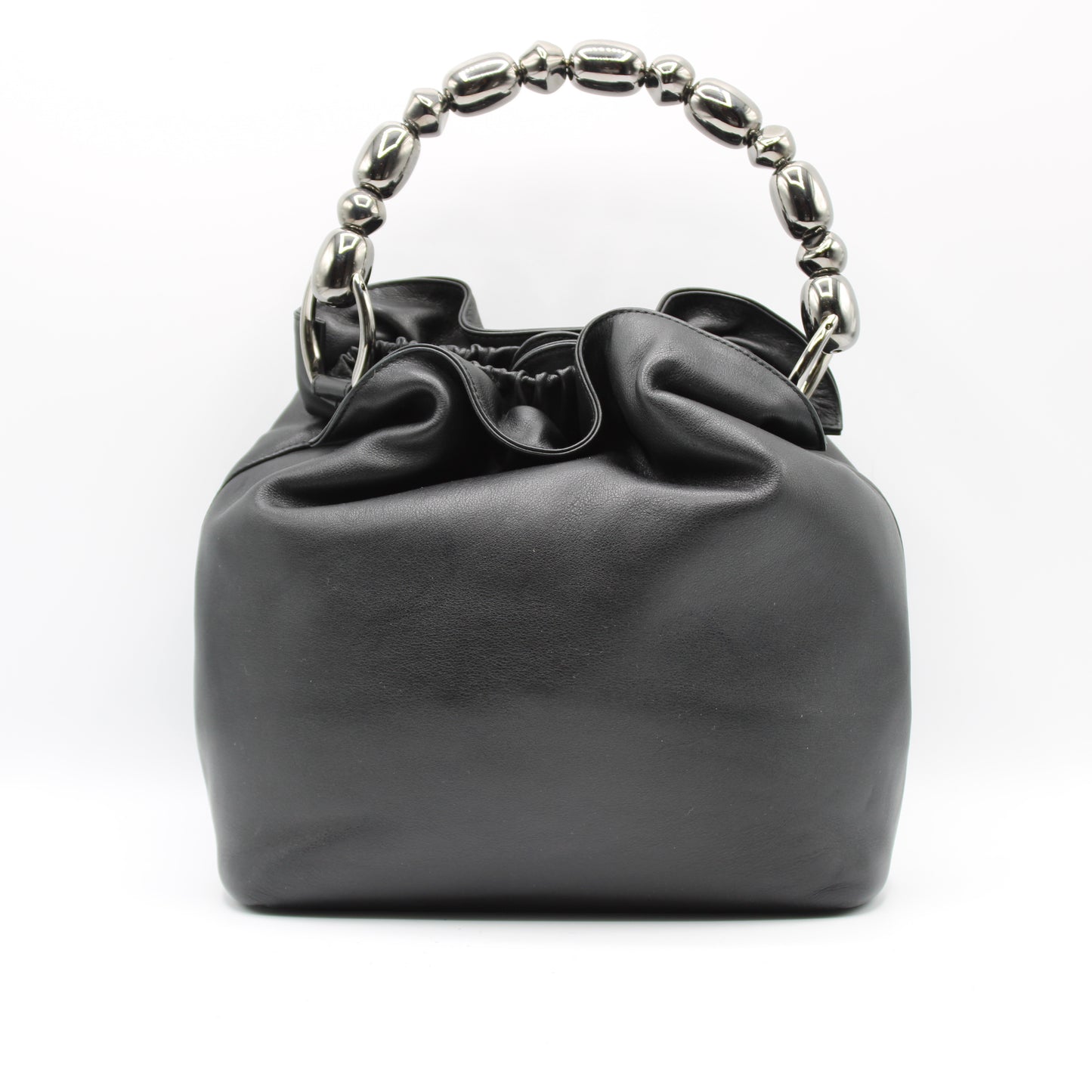 Christian Dior Black Lambskin Malice Bucket Handbag