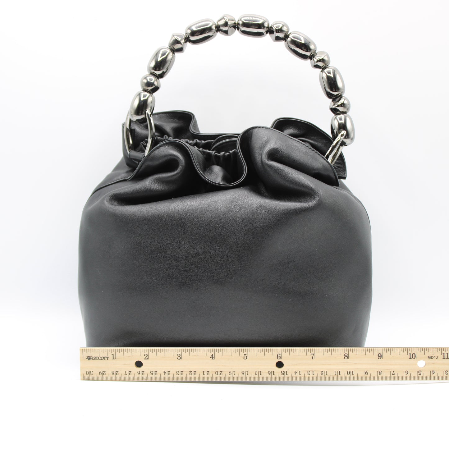 Christian Dior Black Lambskin Malice Bucket Handbag
