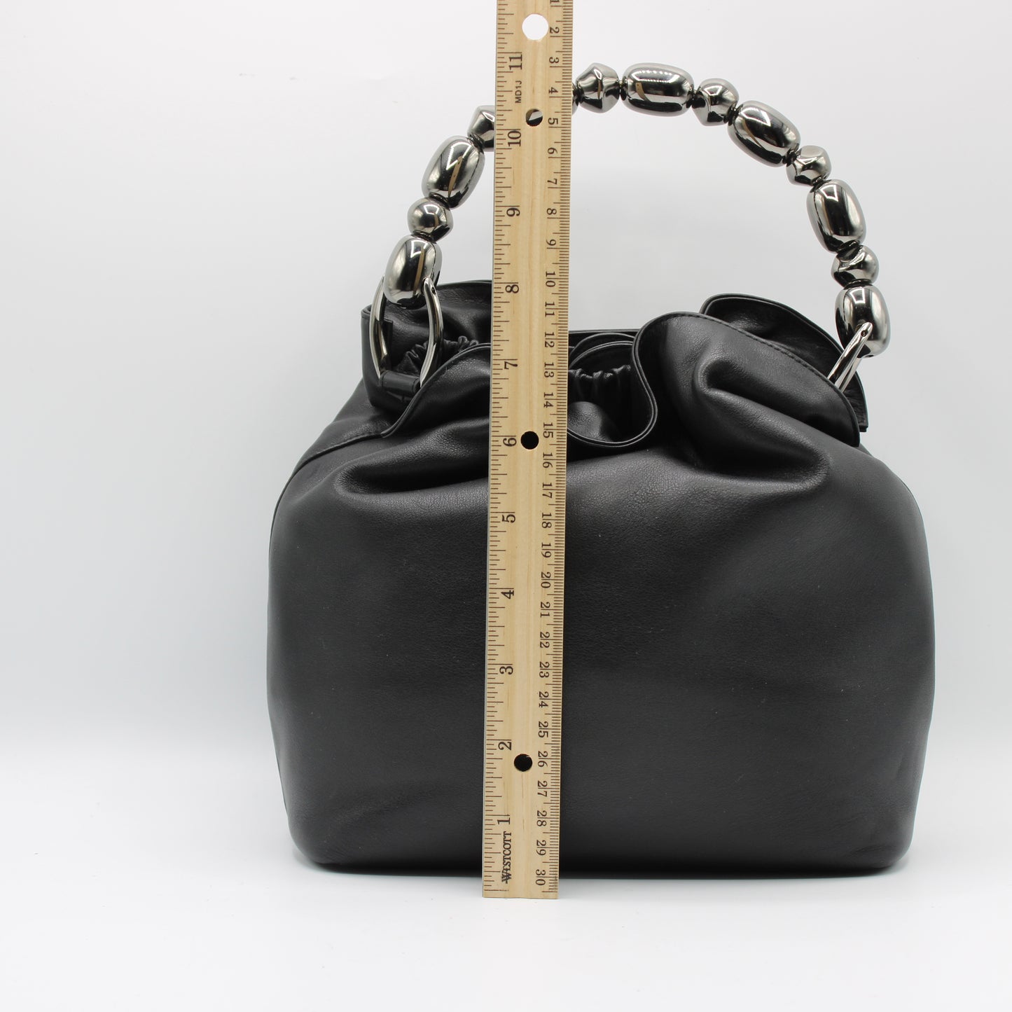 Christian Dior Black Lambskin Malice Bucket Handbag