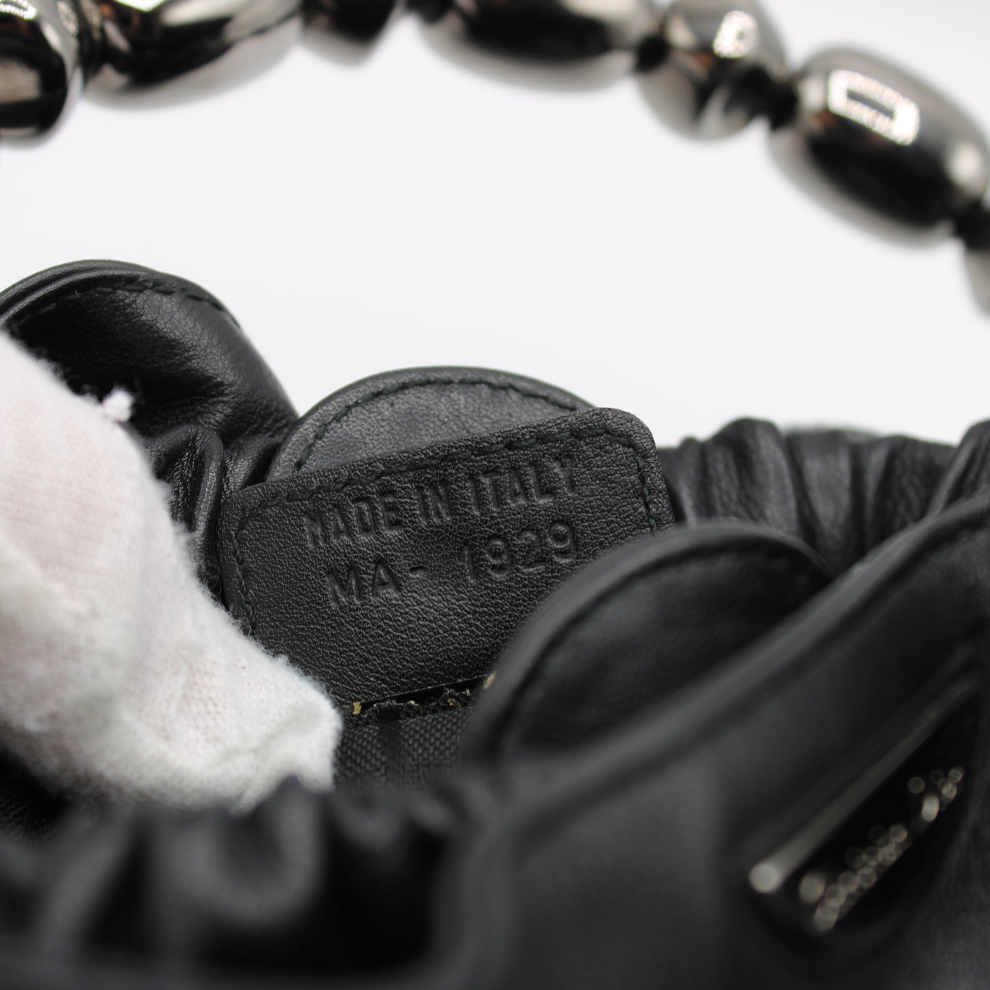 Christian Dior Black Lambskin Malice Bucket Handbag