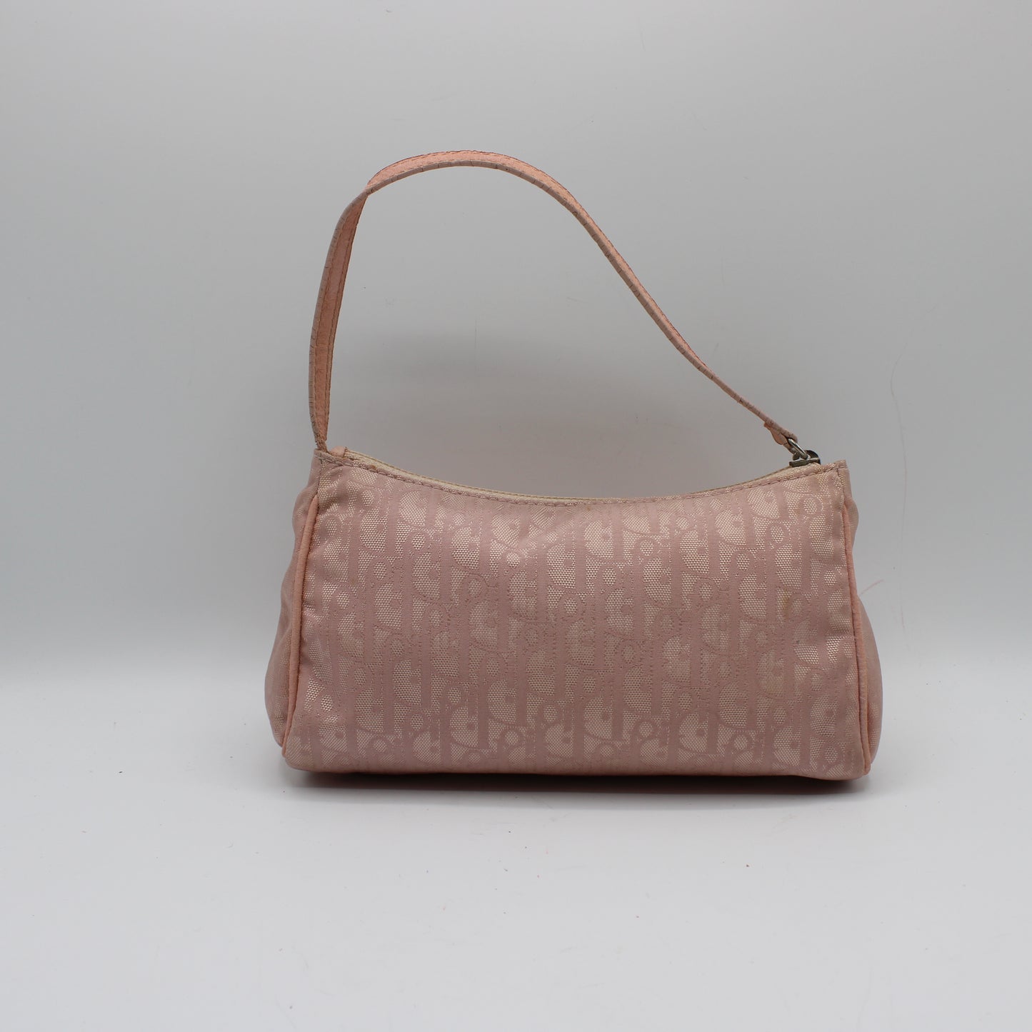 Christian Dior Pink Trotter Canvas Shoulder Bag
