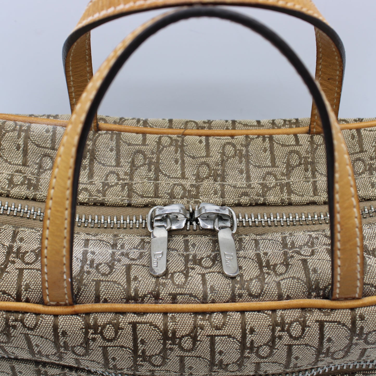 Christian Dior Brown Trotter Canvas Mini Handbag