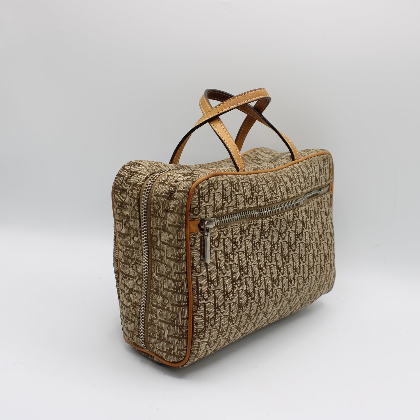 Christian Dior Brown Trotter Canvas Mini Handbag