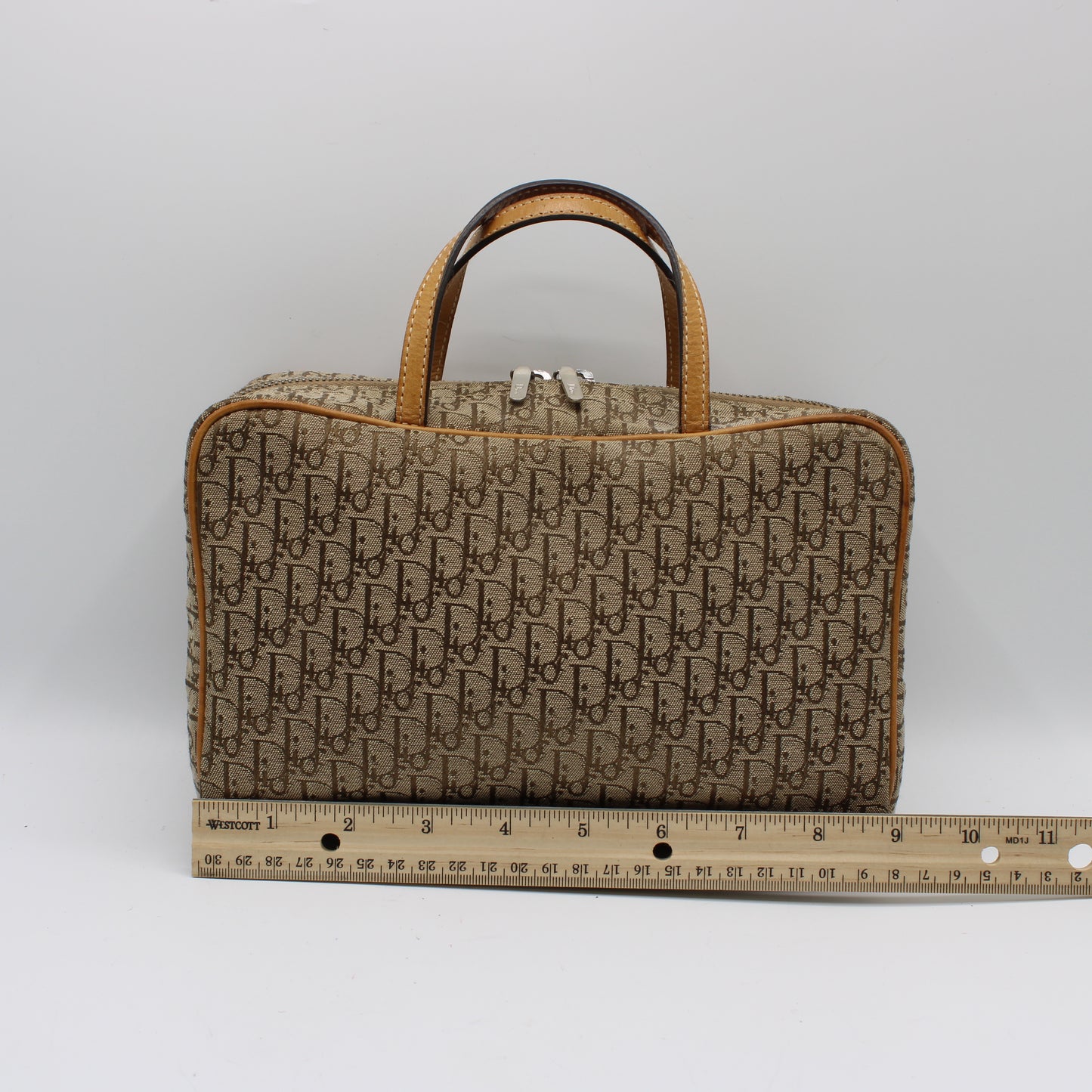 Christian Dior Brown Trotter Canvas Mini Handbag