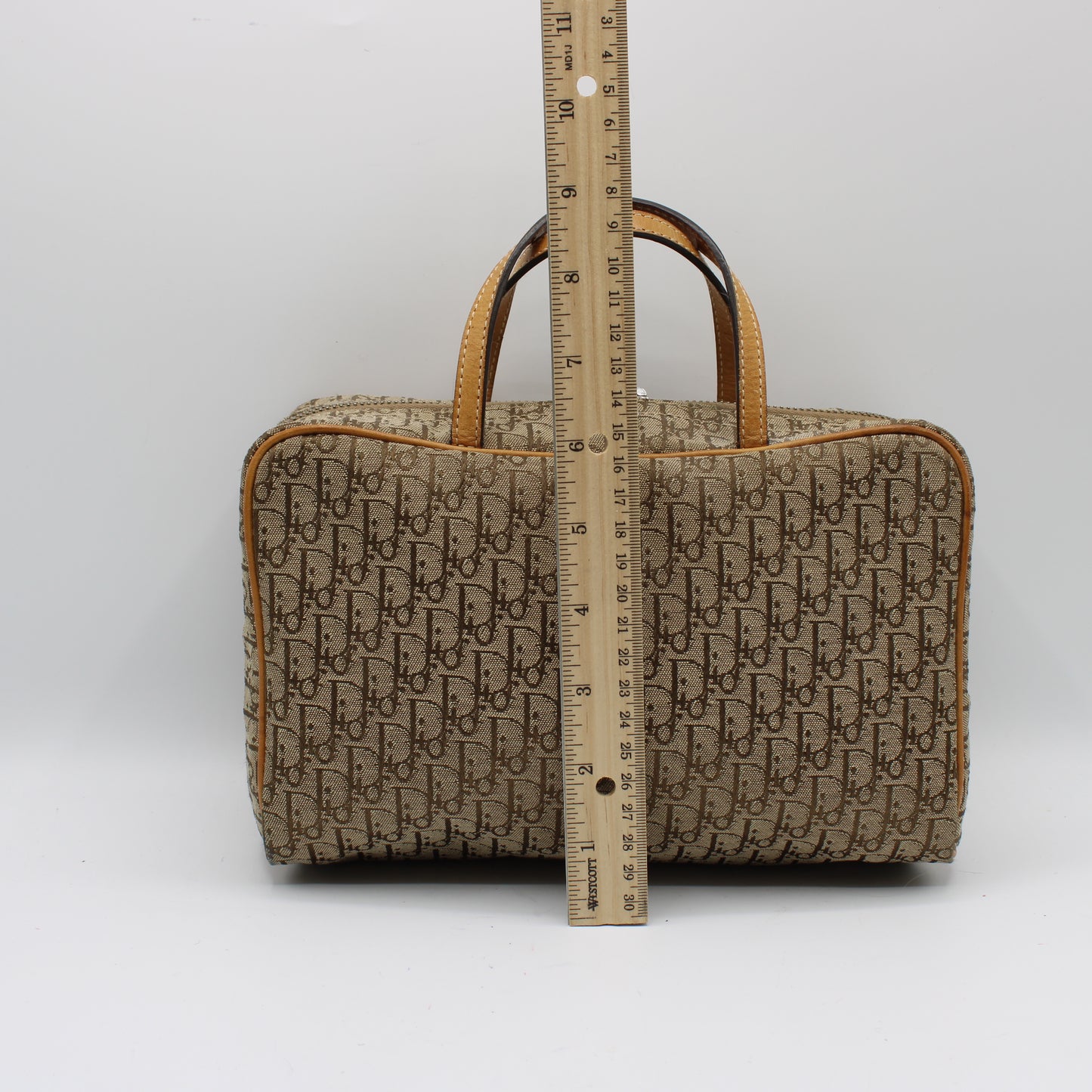 Christian Dior Brown Trotter Canvas Mini Handbag