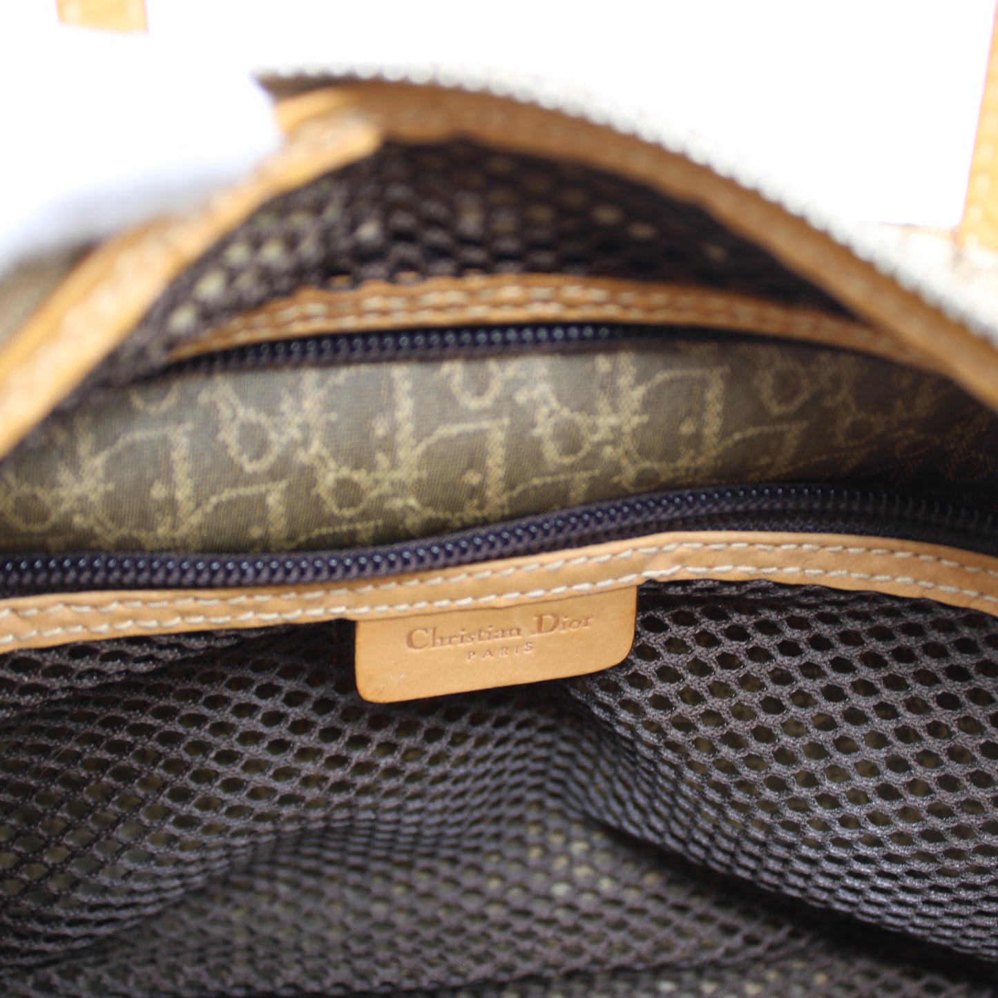 Christian Dior Brown Trotter Canvas Mini Handbag