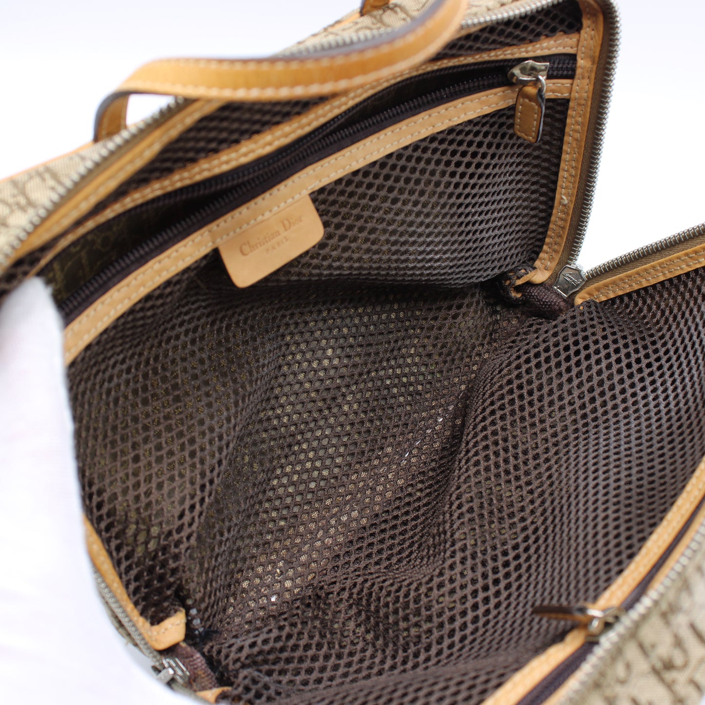 Christian Dior Brown Trotter Canvas Mini Handbag