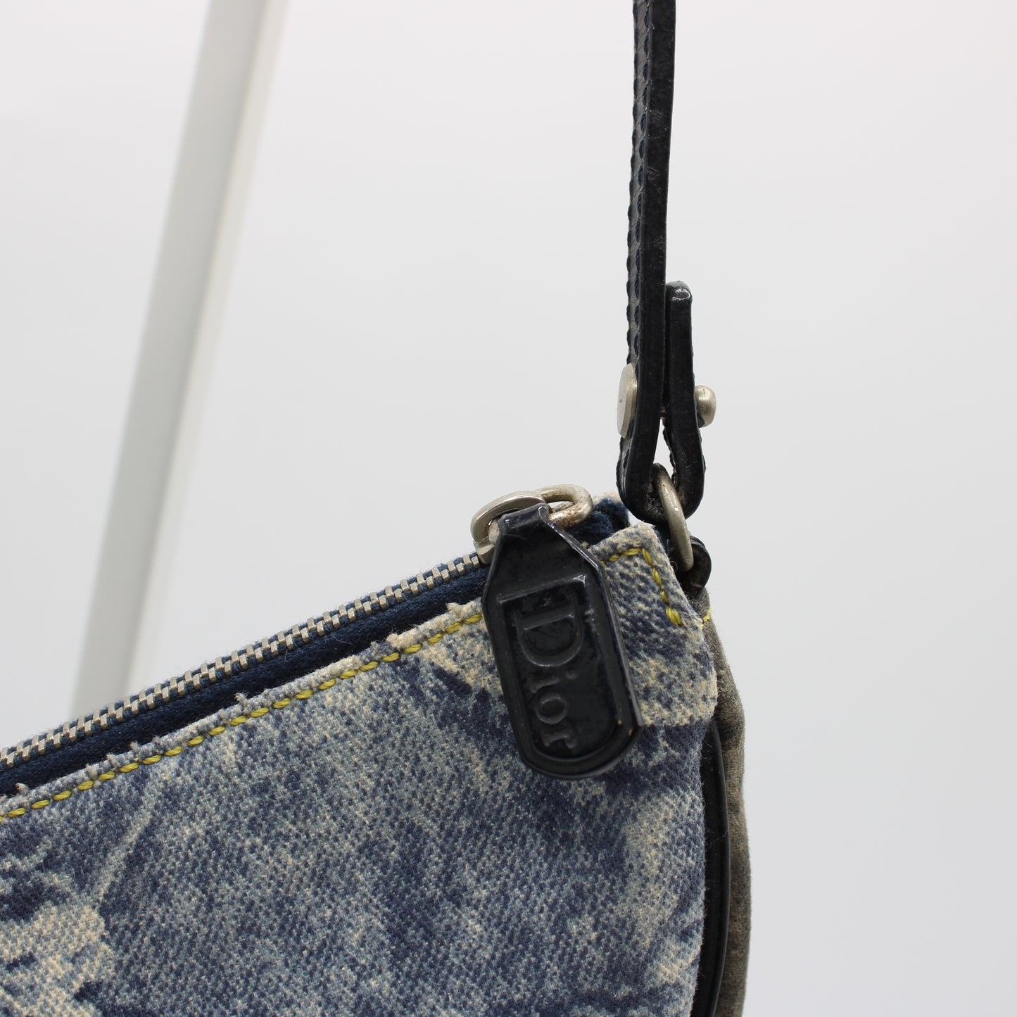 Christian Dior Denim Miss Diorella Saddle Bag