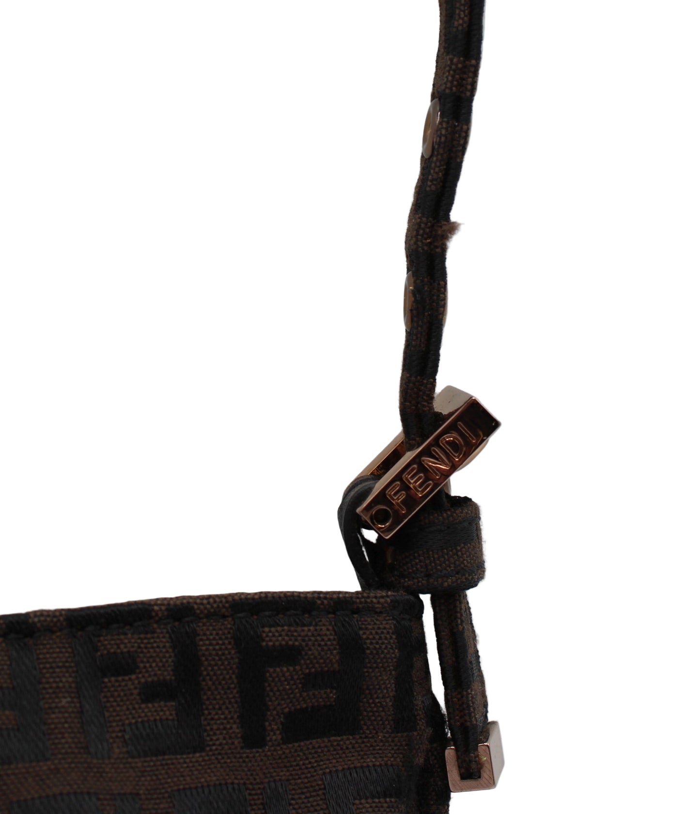 Fendi Brown Zucca Canvas Mini Mama Baguette Shoulder Bag