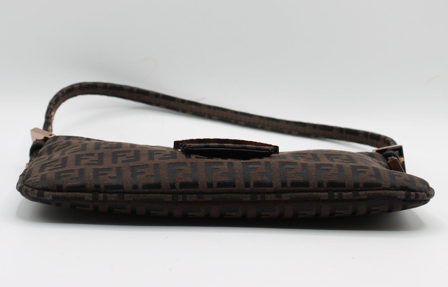 Fendi Brown Zucca Canvas Mini Mama Baguette Shoulder Bag