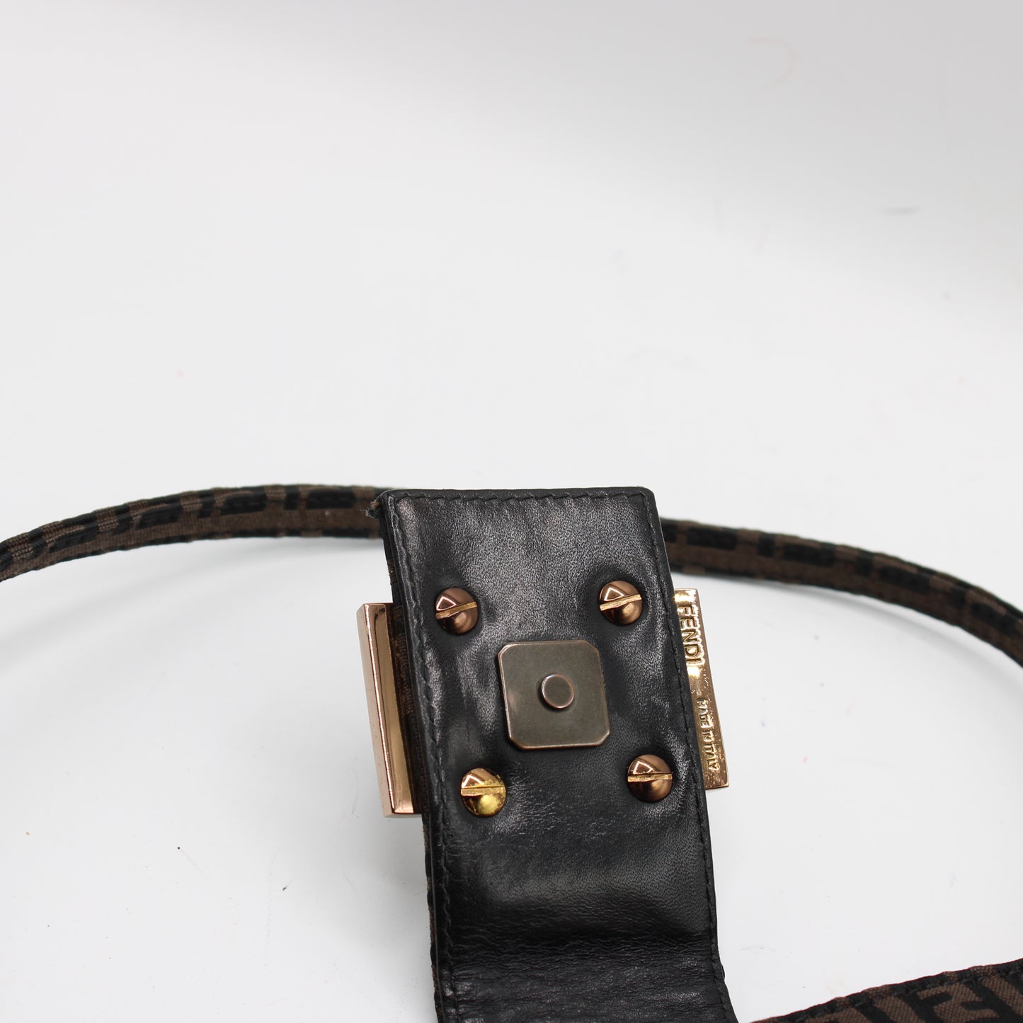 Fendi Brown Zucca Canvas Mini Mama Baguette Shoulder Bag