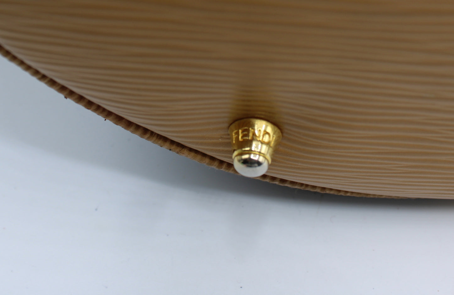 Fendi 2011 Pequin Striped Pattern Bucket Tote Brown #2