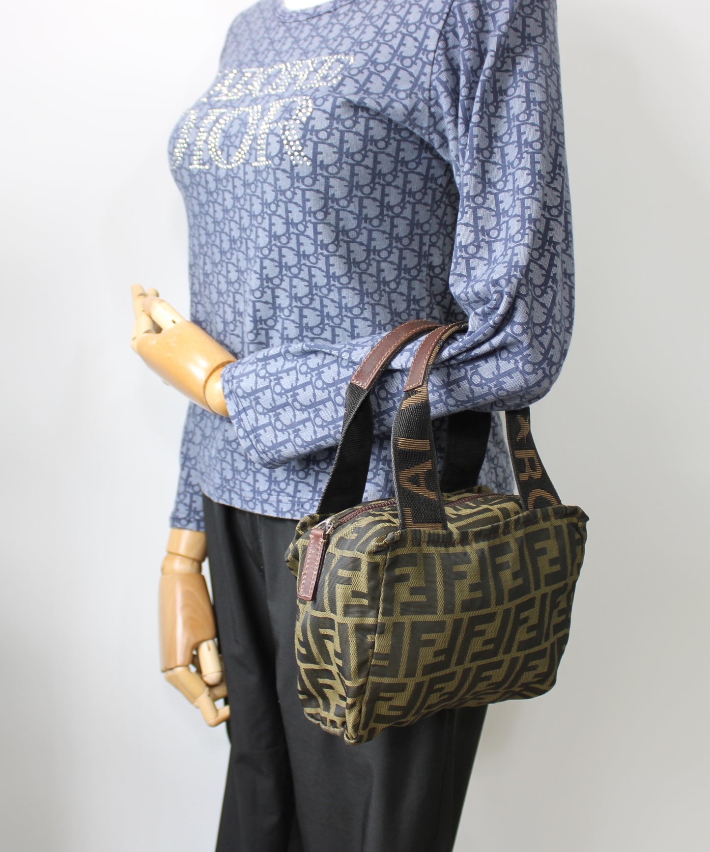 Fendi Brown Zucca Canvas Mini Handbag