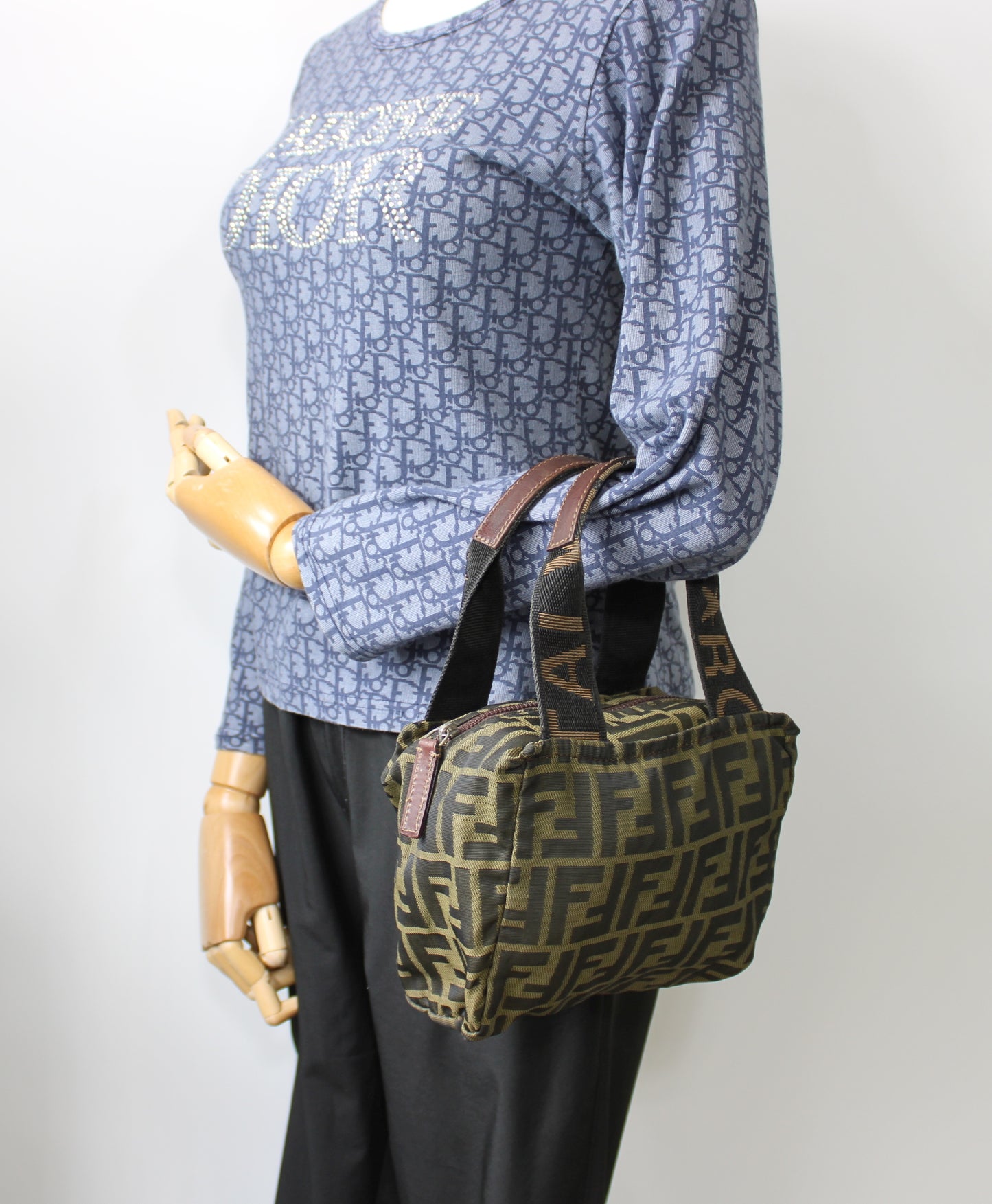 Fendi Brown Zucca Canvas Mini Handbag