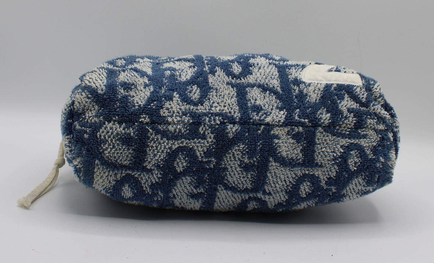 Christian Dior Blue Terry Cloth Number 2 Hand Bag