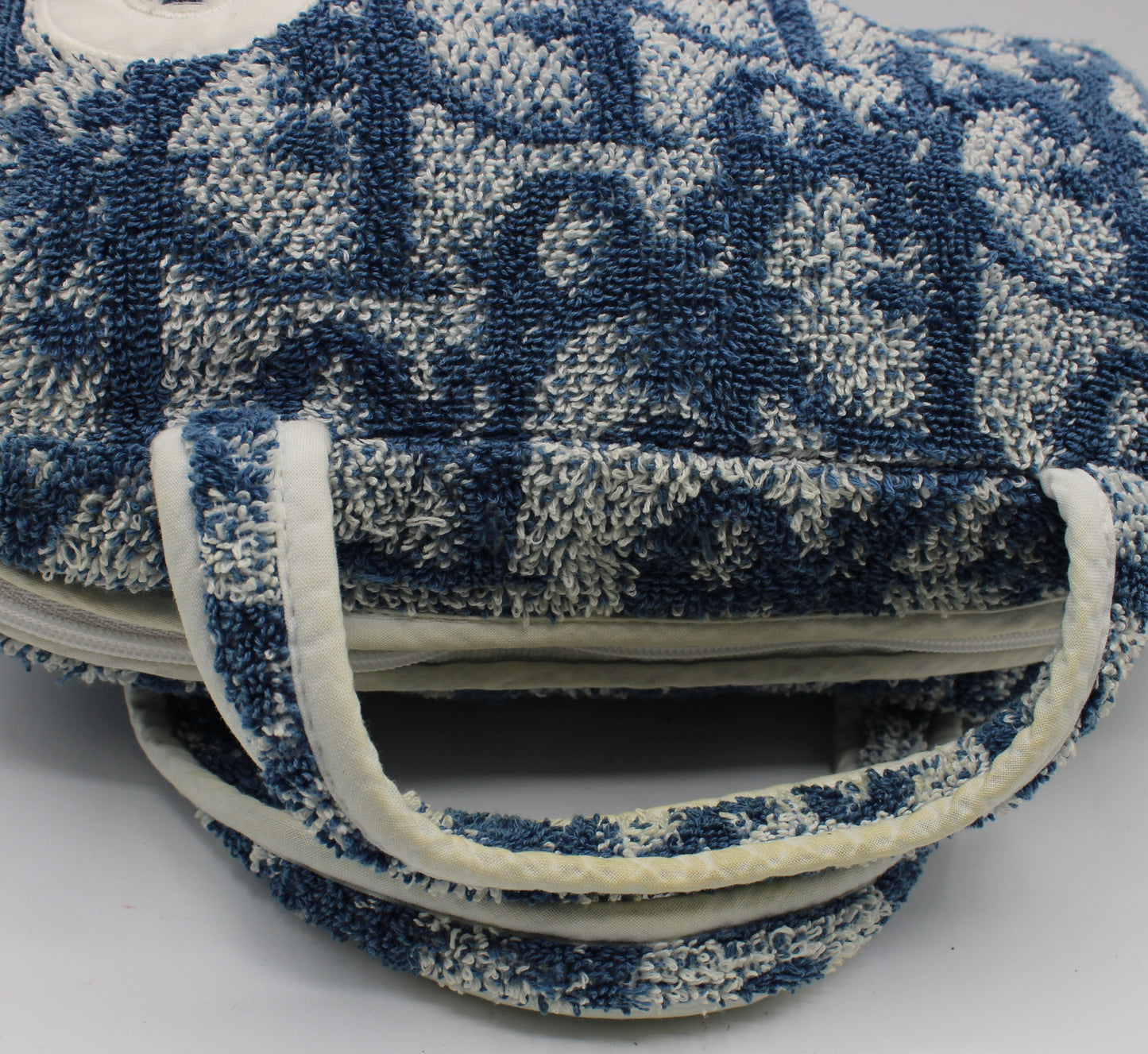 Christian Dior Blue Terry Cloth Number 2 Hand Bag