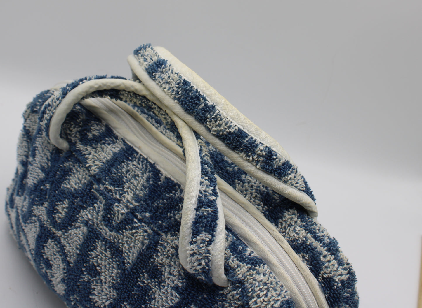 Christian Dior Blue Terry Cloth Number 2 Hand Bag